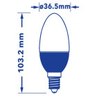 Ampoule led bougie VERBATIM E14 4,5 watt (eq. 31 watt) - Couleur eclairage - Blanc chaud 2700°K