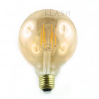 Ampoule led E27 filament G95 8 watt (eq. 70 watt) - Couleur eclairage - Blanc neutre, Finition - Ambré