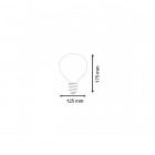 Ampoule led E27 filament G125 8 watt (eq. 70 watt) - Couleur eclairage - Blanc chaud 2700°K, Finition - Transparent