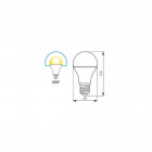 Ampoule led e27 9,5 watt (eq. 60 watt) - couleur - blanc chaud 3000°k