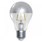 Ampoule led filament E27 6W (eq. 60 watt) 'Calotte argentée' - Dimmable - Couleur eclairage - Blanc chaud 2700°K