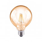 Ampoule led filament e27 g95 4,5 watt 2000°k ambrée - prix d'usine