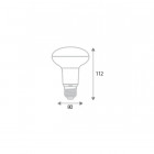 Ampoule led R80 E27 10 watt (eq. 100 watt) - Dimmable - Couleur eclairage - Blanc chaud 3000°K