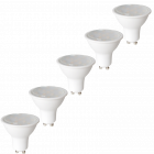 Lot de 5 ampoules led spots gu10 4w 300 lumens - couleur chaude 3000k - classe énergétique a+