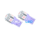 Ampoule led w5w violet / fucshia / led t10 violet 5 leds autoled®