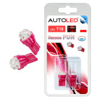 Ampoule led w5w rouge / led t10 6 leds fischer rouge autoled®