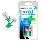 Ampoule led w5w vert / led t10 vert / 9 leds autoled®