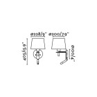 Aplique murale blanche fusta 1 ampoule