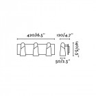 Aplique murale blanche lao 3 ampoules