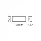 Aplique murale de jardin blanche half