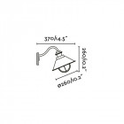 Aplique murale de jardin blanche nautica 1 ampoule