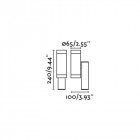 Aplique murale de jardin blanche steps 2 ampoules