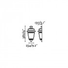 Aplique murale de jardin brun foncé argot 1 ampoule