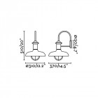 Aplique murale de jardin brun foncé estoril 1 ampoule