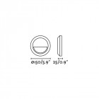 Aplique murale de jardin gris fonce grant