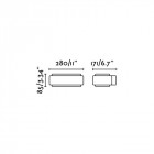Aplique murale de jardin gris fonce sticker h8,5 cm