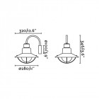 Aplique murale de jardin verte newport 1 ampoule