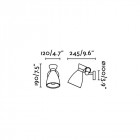 Aplique murale noire retro 1 ampoule