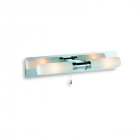 Applique 2 ampoules spa, chrome et verre opale