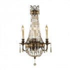 Applique bellini, bronze oxydé et cristal