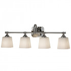 Applique concord, chrome et verre, 4 ampoules