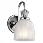 Applique cora, chrome poli, verre, led
