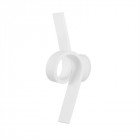 Applique curl, aluminium, blanc