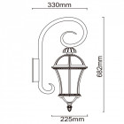 Applique d'extérieur noire street 1 ampoule 70 cm