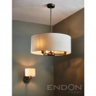 Applique daley, bronze antique, avec abat-jour