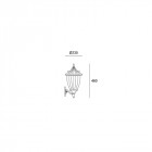 Applique de jardin adur l230 1 ampoule