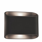 Applique diago, aluminium et verre, gris urbain