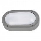Applique e27 basic, aluminium et polycarbonate, gris