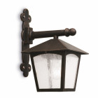 Applique edipo, aluminium et verre, marron