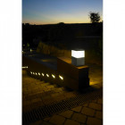 Applique encastrable e27 hercules, aluminium et verre, gris