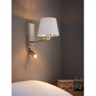 Applique harvey avec liseuse, nickel