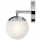 Applique jasper, chrome poli, verre opale, 2 led