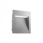Applique led 20w micenas, aluminium et verre, gris