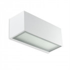 Applique lia, aluminium blanc et verre