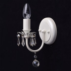 Applique murale argentée classic 1 ampoule 17 cm