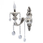 Applique murale argentée classic 1 ampoule 31 cm