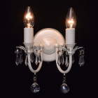 Applique murale argentée classic 2 ampoules 17 cm