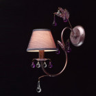 Applique murale argentée elegance 1 ampoule 48 cm