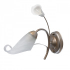 Applique murale argentée flora 1 ampoule 29 cm