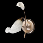 Applique murale argentée flora 1 ampoule 29 cm