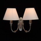 Applique murale argentée neoclassic 2 ampoules 25 cm