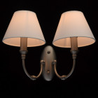 Applique murale argentée neoclassic 2 ampoules 25 cm