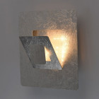 Applique murale argentée techno   10 cm