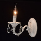 Applique murale blanche classic 1 ampoule 24 cm