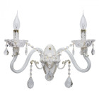 Applique murale blanche classic 2 ampoules 20 cm