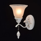 Applique murale blanche country 1 ampoule 27 cm